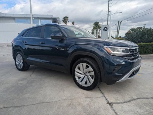 Tourmaline Blue Metallic 2023 Volkswagen Atlas Cross Sport 3.6 V6 SE w/ Technology