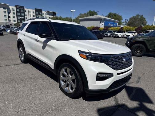 Star White Metallic Tri-Coat 2020 Ford Explorer Platinum