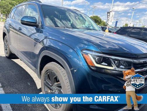 Tourmaline Blue Metallic 2022 Volkswagen Atlas 3.6L SE w/Technology