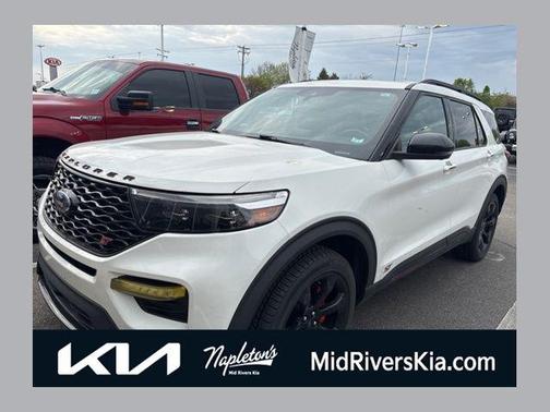 Star White Metallic Tri-Coat 2021 Ford Explorer ST