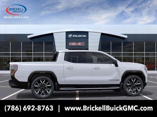 Summit White 2025 GMC Sierra EV Extended Range Denali