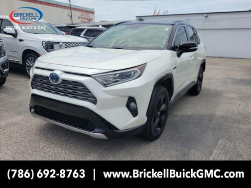 Blizzard Pearl w/Black Roof 2019 Toyota RAV4 Hybrid SE