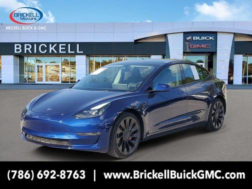 Deep Blue Metallic 2023 Tesla Model 3 Performance