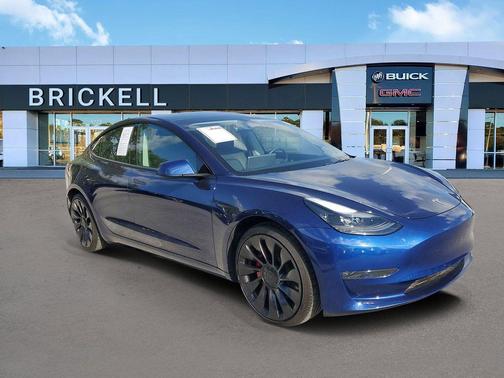 Deep Blue Metallic 2023 Tesla Model 3 Performance