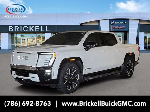 Summit White 2025 GMC Sierra EV Max Range Denali