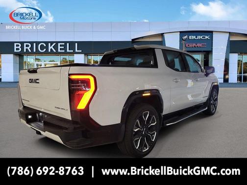 Summit White 2025 GMC Sierra EV Max Range Denali