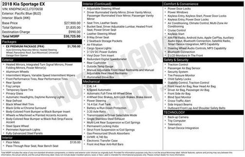 2018 Kia Sportage EX