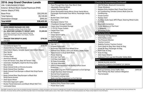 2016 Jeep Grand Cherokee Laredo