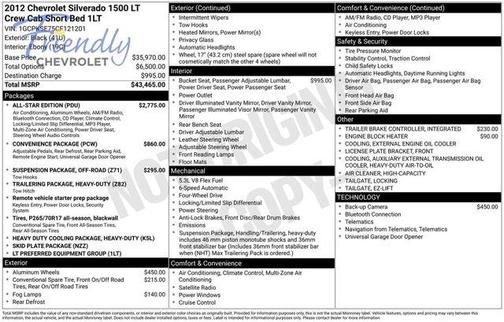 Black 2012 Chevrolet Silverado 1500 LT
