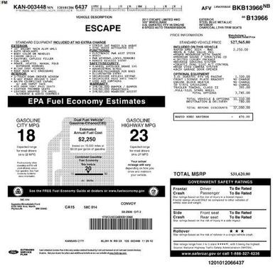 Steel Blue Metallic 2011 Ford Escape Limited