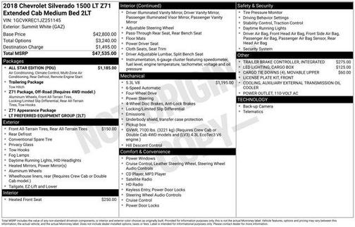 2018 Chevrolet Silverado 1500 2LT