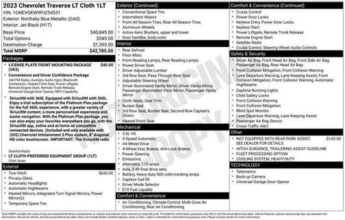 Northsky Blue Metallic 2023 Chevrolet Traverse LT Cloth