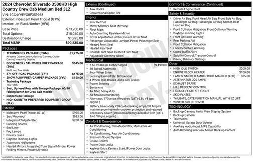 2024 Chevrolet Silverado 3500 High Country