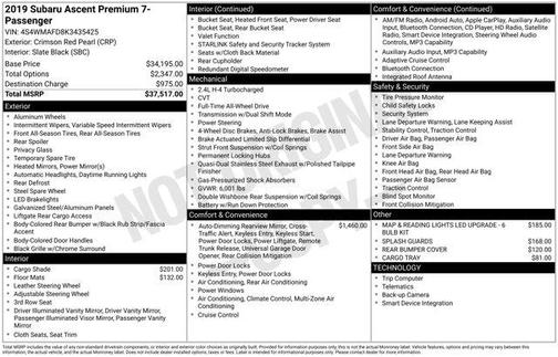 2019 Subaru Ascent Premium 7-Passenger