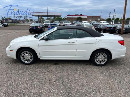 Stone White Clearcoat / Black Vinyl Top 2008 Chrysler Sebring LX