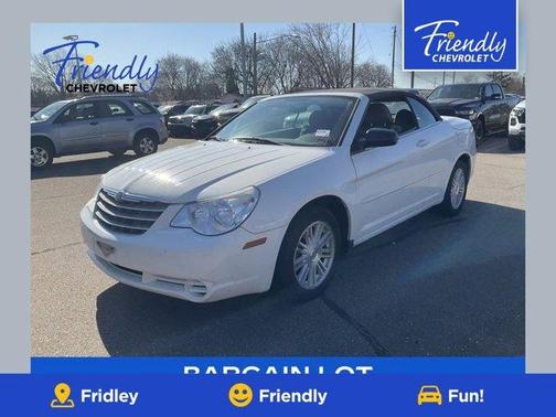 Stone White Clearcoat / Black Vinyl Top 2008 Chrysler Sebring LX