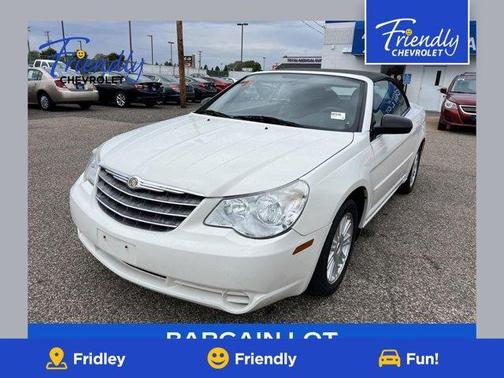 Stone White Clearcoat / Black Vinyl Top 2008 Chrysler Sebring LX