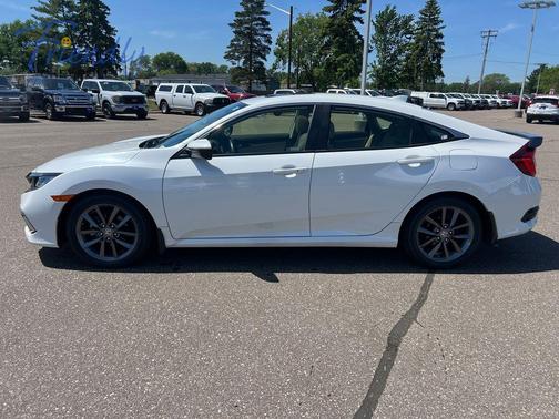 White 2019 Honda Civic EX-L