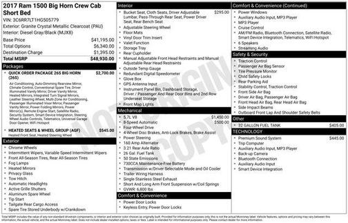 2017 RAM 1500 Big Horn