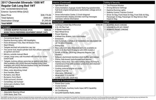 Summit White 2017 Chevrolet Silverado 1500 WT