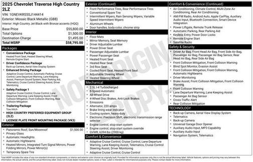2025 Chevrolet Traverse High Country
