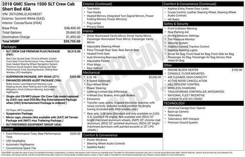 2018 GMC Sierra 1500 SLT