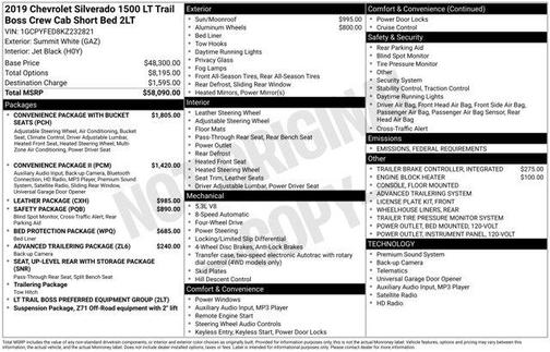 2019 Chevrolet Silverado 1500 LT Trail Boss