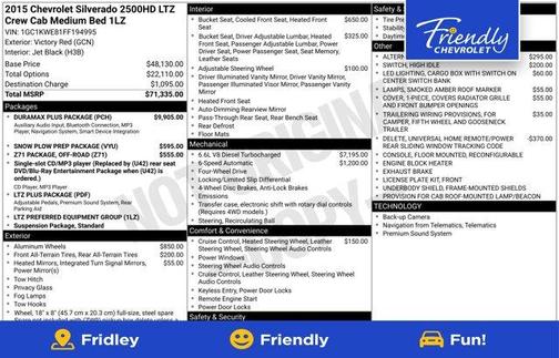 2015 Chevrolet Silverado 2500 LTZ