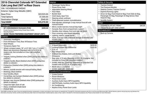 Cyber Gray Metallic 2016 Chevrolet Colorado WT