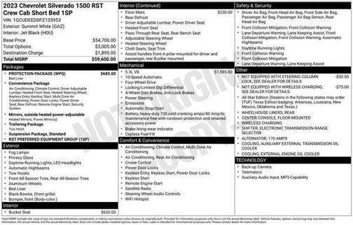 Summit White 2023 Chevrolet Silverado 1500 RST