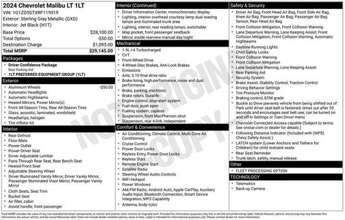 Sterling Gray Metallic 2024 Chevrolet Malibu LT