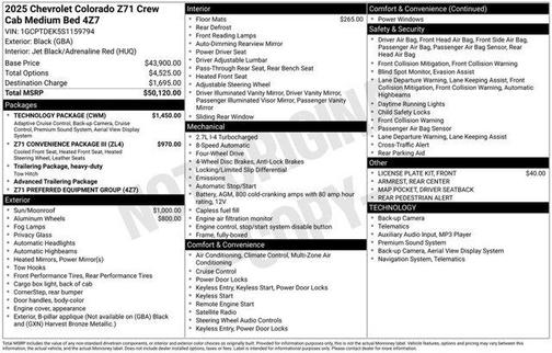 Black 2025 Chevrolet Colorado Z71