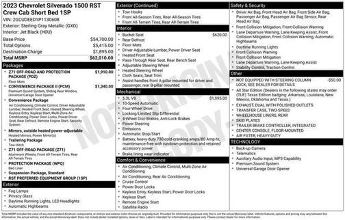 Sterling Gray Metallic 2023 Chevrolet Silverado 1500 RST