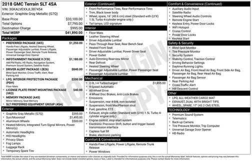 2018 GMC Terrain SLT