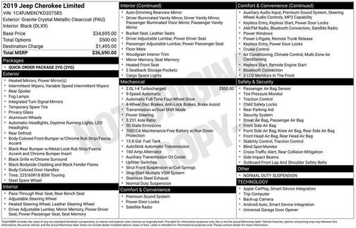 Granite Crystal Clearcoat Metallic 2019 Jeep Cherokee Limited