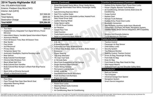 Predawn Gray Mica 2014 Toyota Highlander XLE