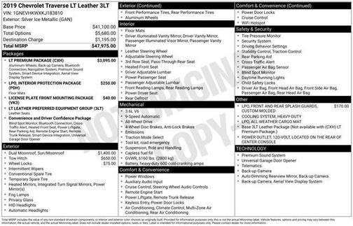 2019 Chevrolet Traverse LT Leather