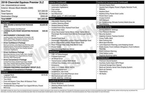 Mosaic Black Metallic 2018 Chevrolet Equinox Premier