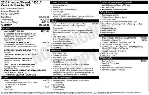 2012 Chevrolet Silverado 1500 LT