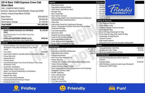 2014 RAM 1500 Tradesman/Express