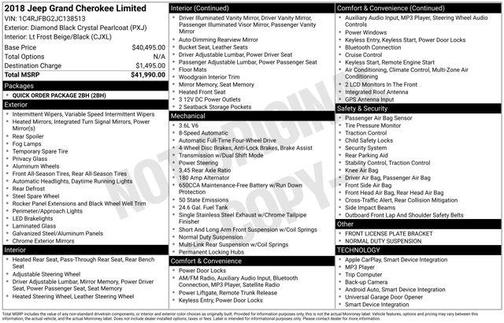 2018 Jeep Grand Cherokee Limited