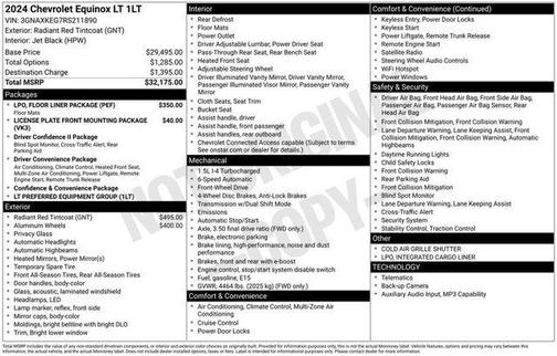 Radiant Red 2024 Chevrolet Equinox LT