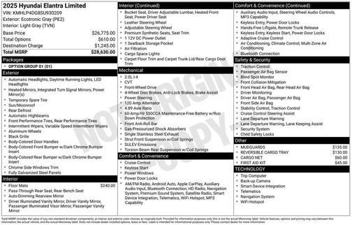 Gray 2025 Hyundai ELANTRA Limited