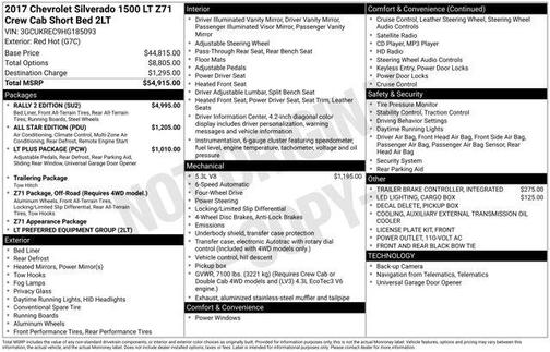 2017 Chevrolet Silverado 1500 2LT