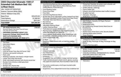 Olympic White 2003 Chevrolet Silverado 1500 LT Extended Cab
