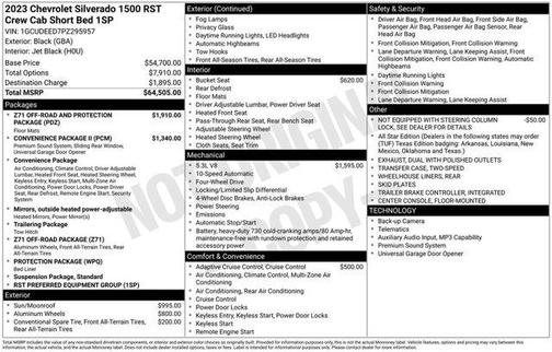 Black 2023 Chevrolet Silverado 1500 RST