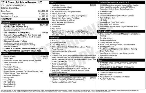 2017 Chevrolet Tahoe Premier