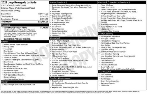 2022 Jeep Renegade Latitude