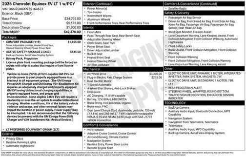 Black 2026 Chevrolet Equinox EV LT 1