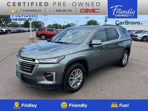 Silver Sage Metallic 2023 Chevrolet Traverse LT Cloth